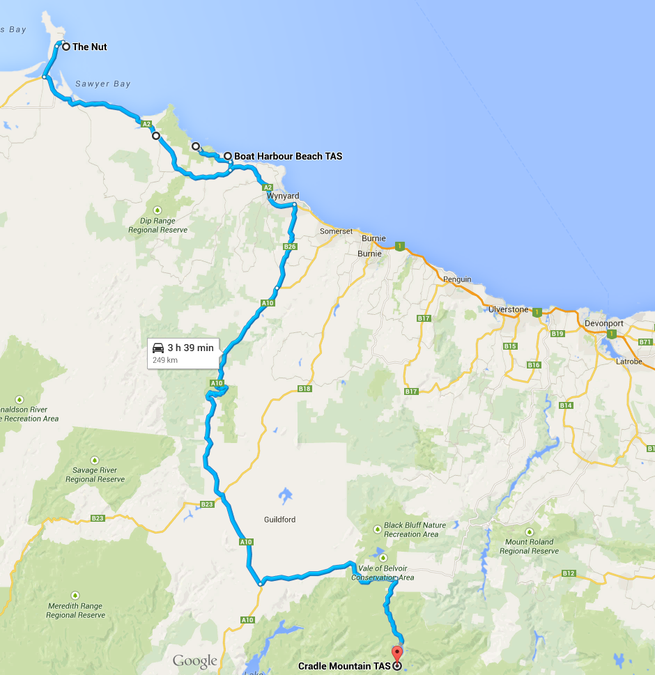 itinéraire jour 3 tasmanie